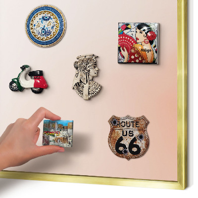 Tablero para imanes decorativo con marco dorado Encanto pastel
