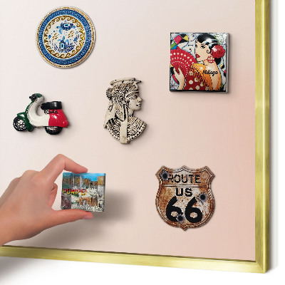Tablero para imanes decorativo con marco dorado Encanto pastel