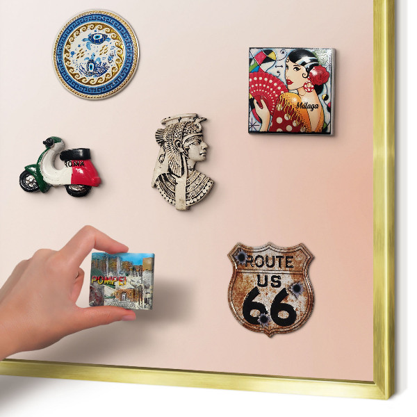 Tablero para imanes decorativo con marco dorado Encanto pastel