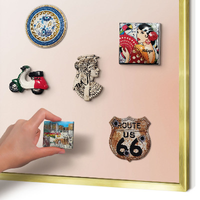 Tablero para imanes decorativo con marco dorado Encanto pastel