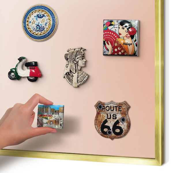 Tablero para imanes decorativo con marco dorado Encanto pastel