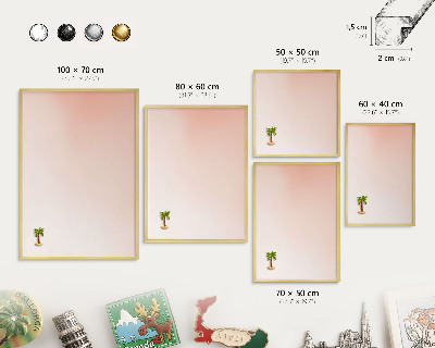 Tablero para imanes decorativo con marco dorado Encanto pastel