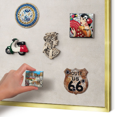 Pizarra magnética de pared en color oro Elegancia gris