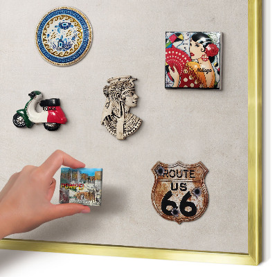 Pizarra magnética de pared en color oro Elegancia gris