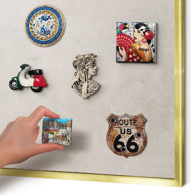 Pizarra magnética de pared en color oro Elegancia gris
