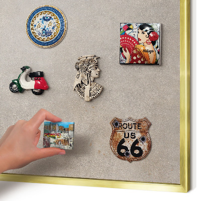 Pizarra magnética de pared en color oro Elegancia neutral