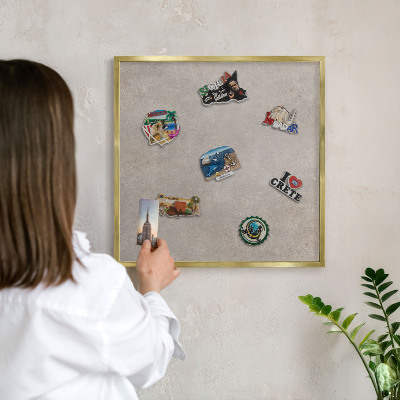 Pizarra magnética de pared en color oro Elegancia neutral