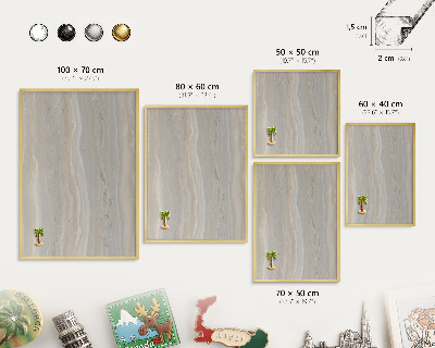Tablero para imanes decorativo con marco dorado Textura de mármol