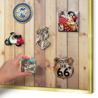 Pizarra magnética de pared en color oro Tablas de madera