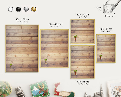 Pizarra magnética de pared en color oro Tablas de madera