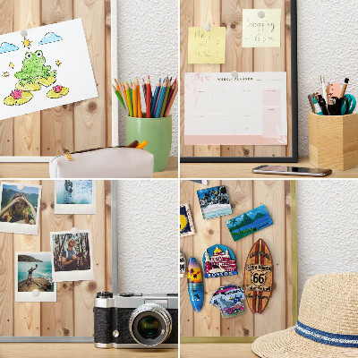 Tablero para imanes decorativo con marco dorado Tablas de madera