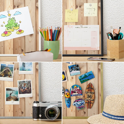 Tablero para imanes decorativo con marco dorado Tablas de madera