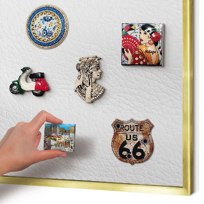 Pizarra magnética de pared en color oro Textura elegante