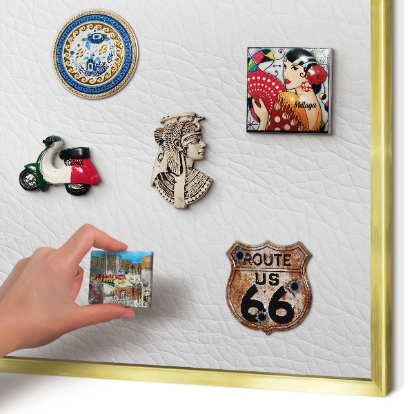 Pizarra magnética de pared en color oro Textura elegante