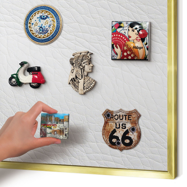 Pizarra magnética de pared en color oro Textura elegante
