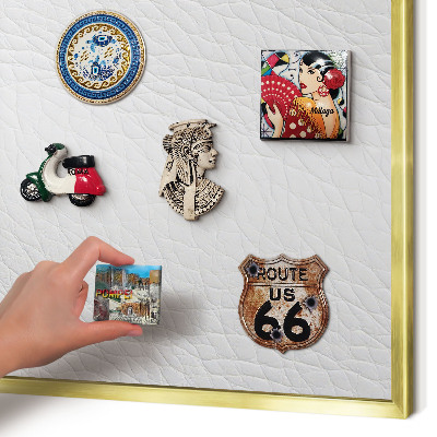 Pizarra magnética de pared en color oro Textura elegante