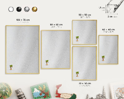 Pizarra magnética de pared en color oro Textura elegante