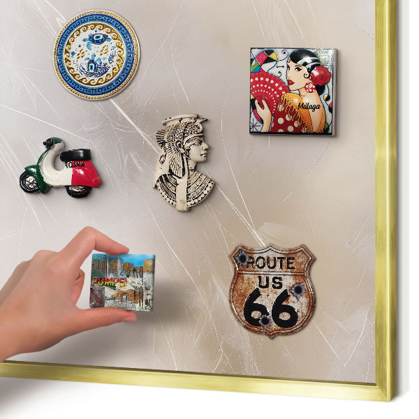 Pizarra magnética de pared en color oro Suave ligereza