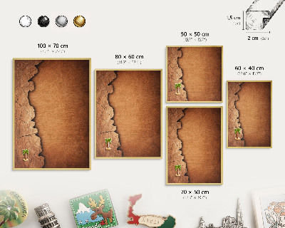 Pizarra magnética de pared en color oro Textura de madera