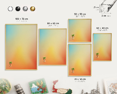 Pizarra magnética de pared en color oro Transición de color