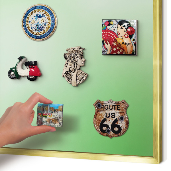 Pizarra magnética de pared en color oro Armonía verde