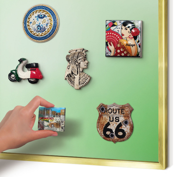 Pizarra magnética de pared en color oro Armonía verde
