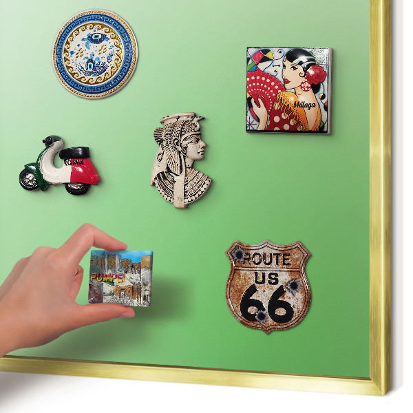 Pizarra magnética de pared en color oro Armonía verde