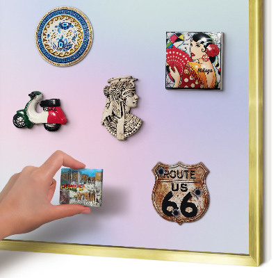 Tablero para imanes decorativo con marco dorado Degradado pastel