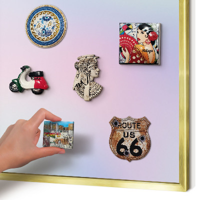 Tablero para imanes decorativo con marco dorado Degradado pastel