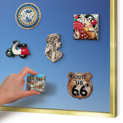 Pizarra magnética de pared en color oro Degradados azules
