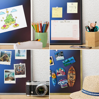 Tablero para imanes decorativo con marco dorado Colores del equilibrio