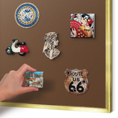 Pizarra magnética de pared en color oro Marrón castaño