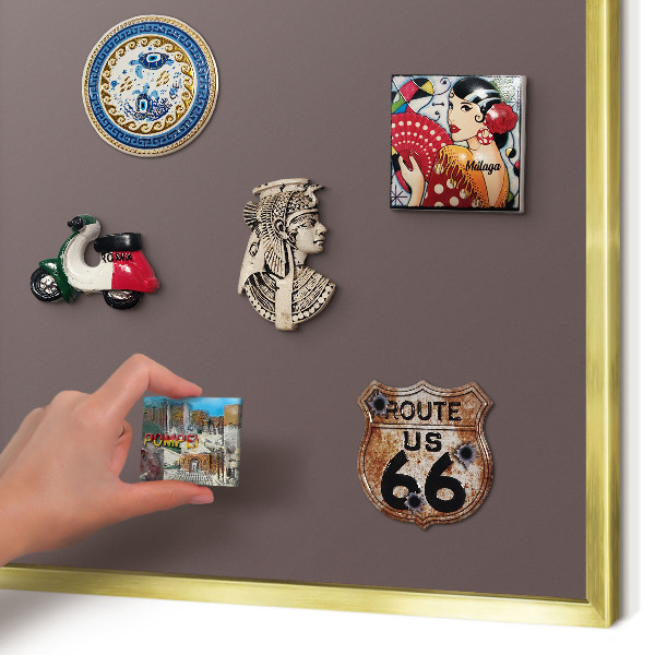 Pizarra magnética de pared en color oro Marrón descolorido