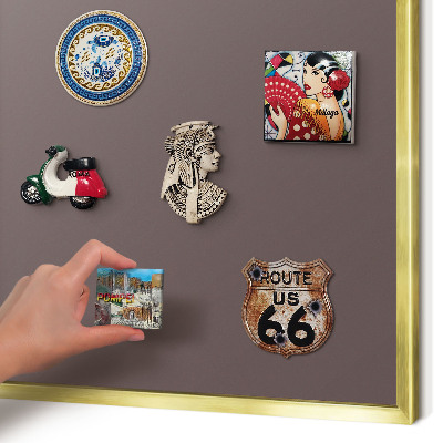 Pizarra magnética de pared en color oro Marrón descolorido