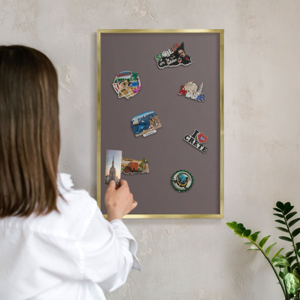 Pizarra magnética de pared en color oro Marrón descolorido