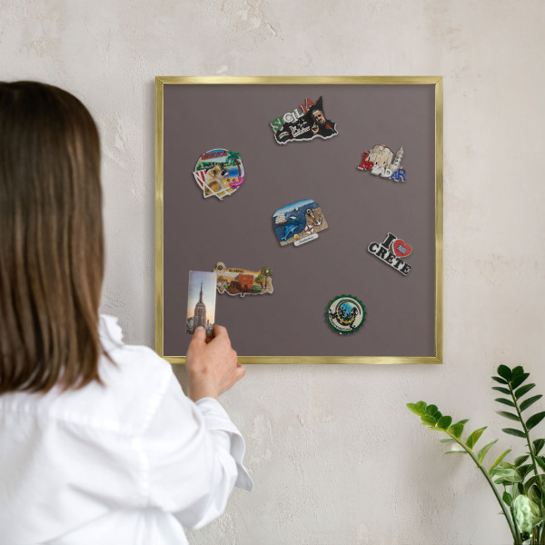Pizarra magnética de pared en color oro Marrón descolorido