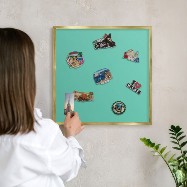 Pizarra magnética de pared en color oro Menta fuerte