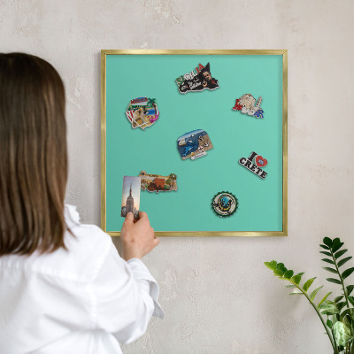 Pizarra magnética de pared en color oro Menta fuerte