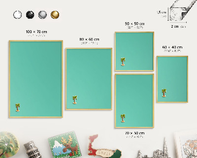 Pizarra magnética de pared en color oro Menta fuerte