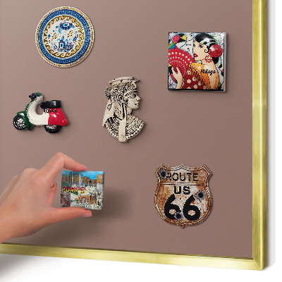 Pizarra magnética de pared en color oro Marrón pastel