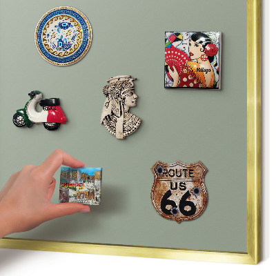 Tablero para imanes decorativo con marco dorado Sabio