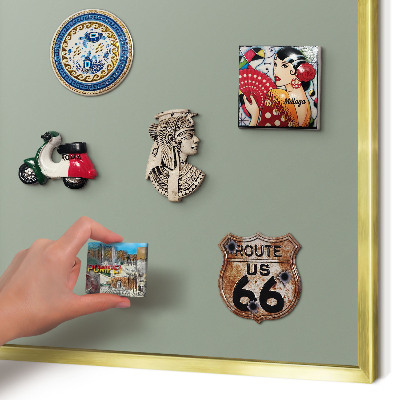 Tablero para imanes decorativo con marco dorado Sabio