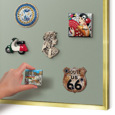 Tablero para imanes decorativo con marco dorado Sabio