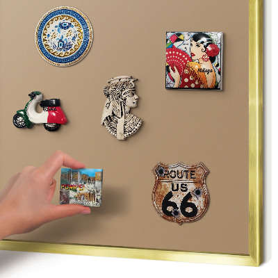 Pizarra magnética de pared en color oro Marrón claro cálido