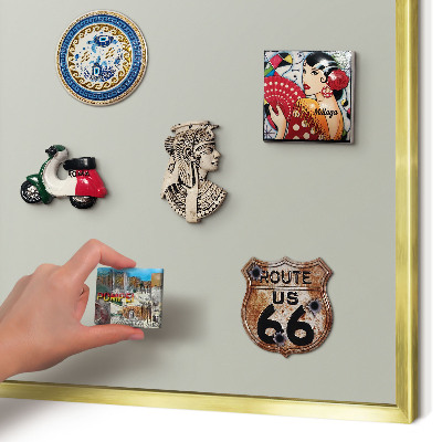 Pizarra magnética de pared en color oro Gris cálido