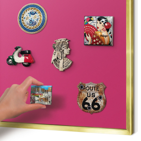 Pizarra magnética de pared en color oro Rosa intenso