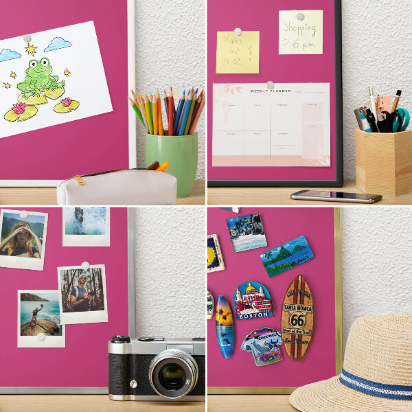 Pizarra magnética de pared en color oro Rosa intenso