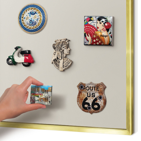Pizarra magnética de pared en color oro Piedra cálida