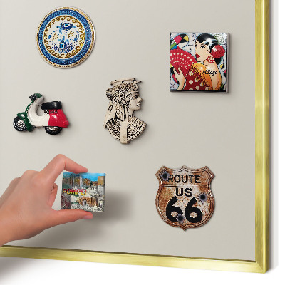 Pizarra magnética de pared en color oro Piedra cálida
