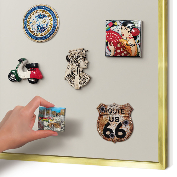 Pizarra magnética de pared en color oro Piedra cálida